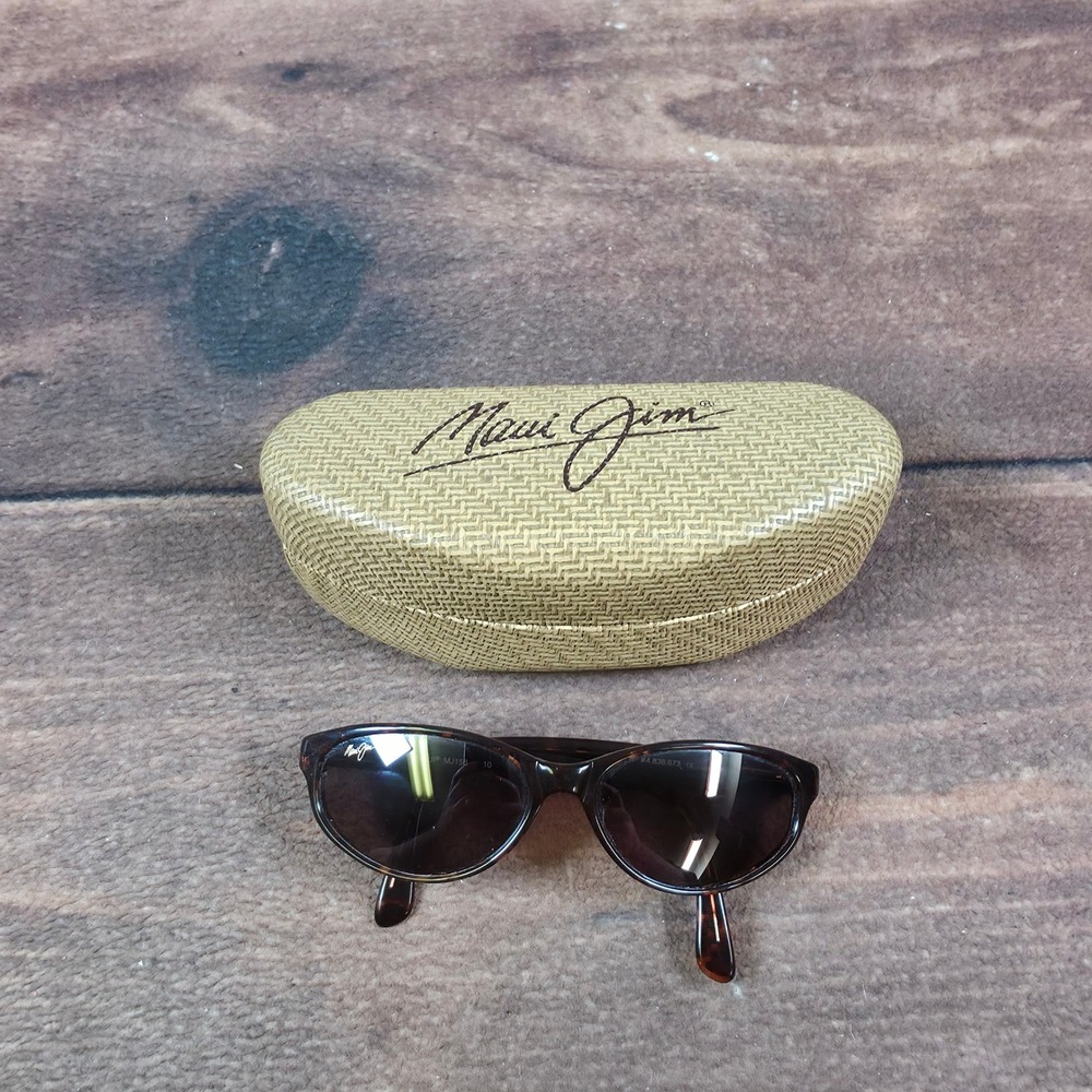 Maui Jim Sunglasses Womens OS Tortoise Good MJ158 10 Polarized Japan Oval